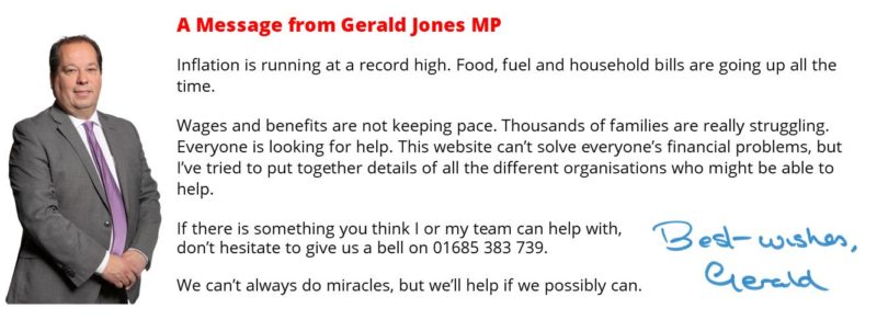 A welcome message from Gerald Jones MP