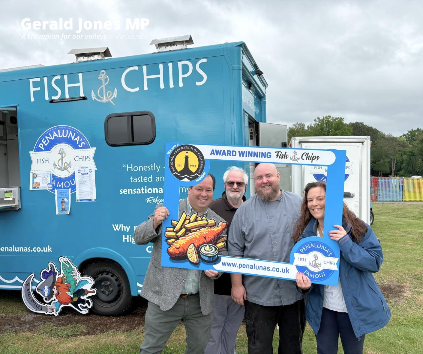 Images of Gerald Jones MP at the Aberdare Festival.