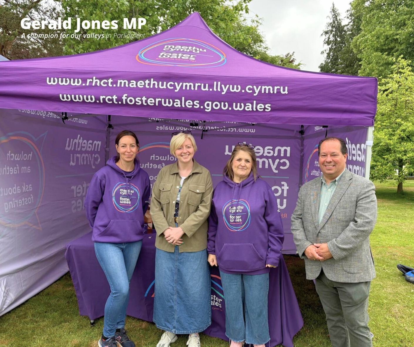 Image of Gerald Jones with the Foster Wales team.