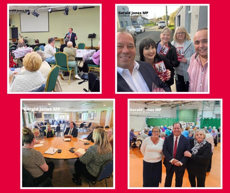 Images of Gerald Jones in various locations.