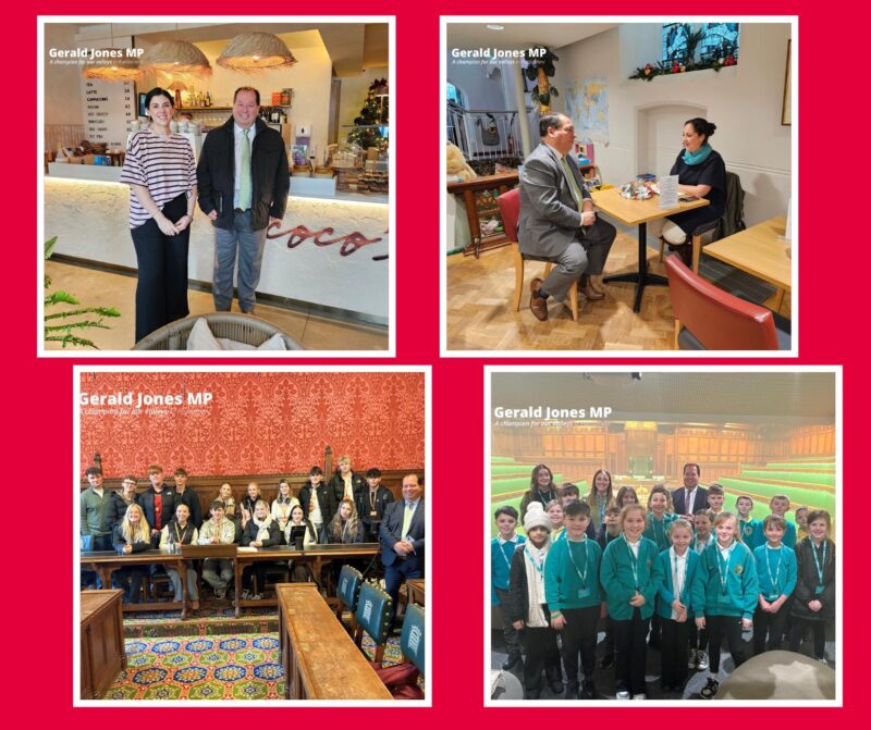 Images of Gerald Jones and others in various locations.